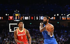 NBA中国赛独行侠复仇火箭！欧文复出砍17分